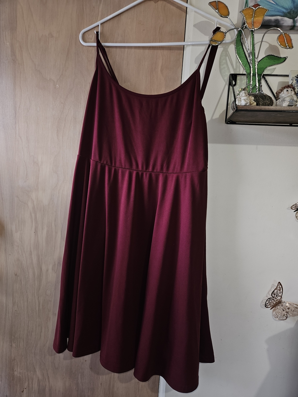 SHEIN Burgundy Sleeveless Mini Dress
